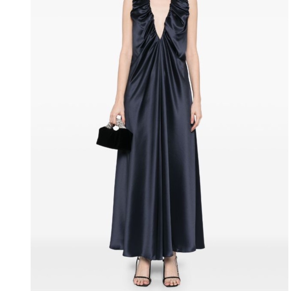 Acler ⭐️NWT⭐️ Navy V-Neck maxi dress size 4 - Picture 11 of 12